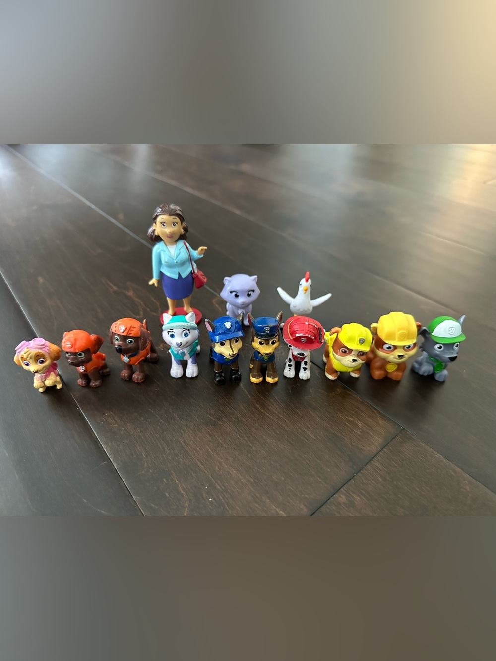 Paw Patrol Mini Figure Lot 13pcs Chase Skye Pups Toys Mayor Goodway Chickaletta